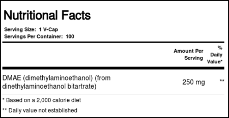 Now Foods, DMAE 250 mg - 100 V-Cápsulas - Image 2