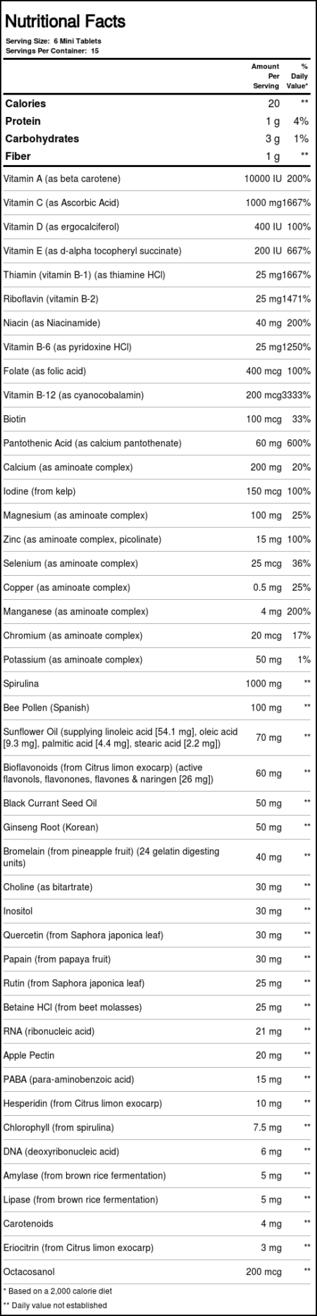 Nature's Plus, Multivitamínico Source of Life® 5000 (Sem Ferro) - 90 Mini-Tabletes - Image 2