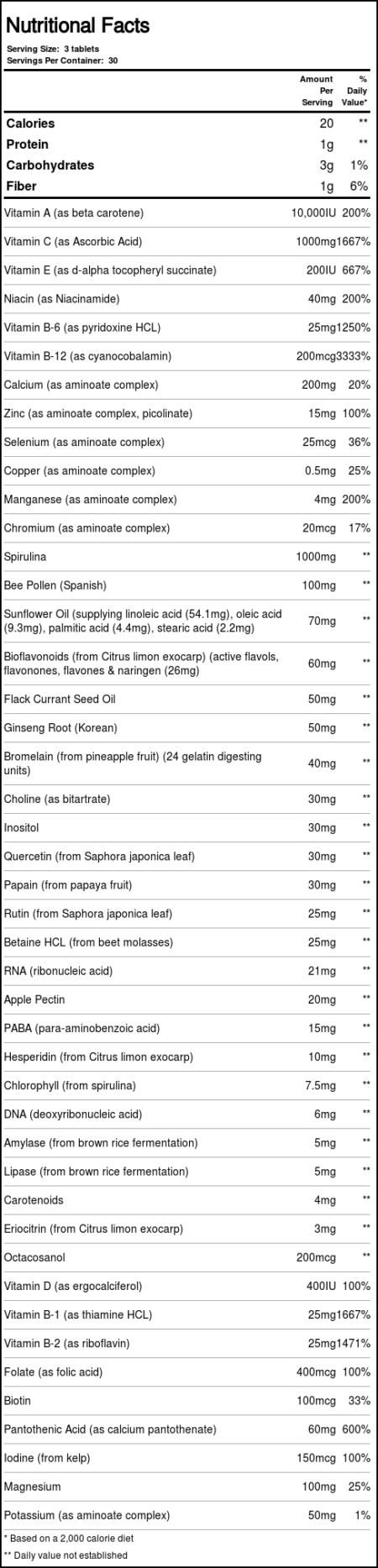 Nature's Plus, Multivitamínico Source of Life® (Sem Ferro) - 90 Tabletes - Image 3