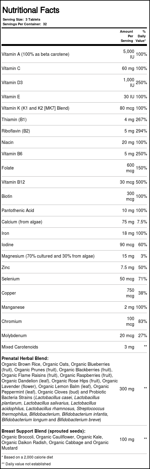 New Chapter Perfeito Pré-Natal 96 Tabletes - Nutrição Essencial para Gestantes - Imagem 3