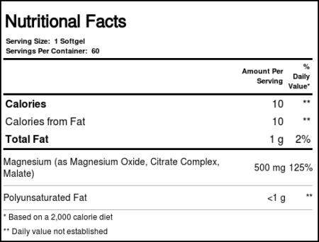 Nature's Life, SoftMag™ 500 mg - 60 Cápsulas - Image 3