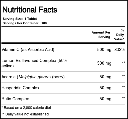 Nature's Life C-500 CBR Complexo 100 Tabletes: Vitamina C Essencial para Sua Saúde e Bem-Estar - Imagem 2