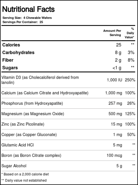 Nature's Life Cal Mag Zinco mastigáveis ​​Citrus 60 mastigáveis ​​Wafers - Image 2