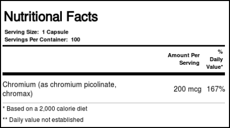 Olympian Labs Chromium Picolinate 100 Cápsulas Vegetarianas - Image 3