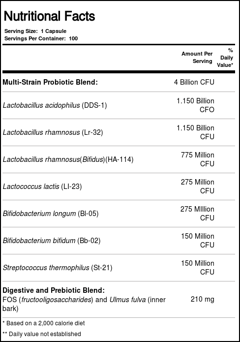 Douglas Labs Multi-Probiotic 4000 sem Sabor: 100 Cápsulas para Saúde Intestinal no Brasil - Imagem 4