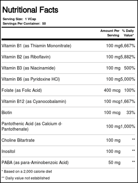 Bluebonnet Nutrition, Complexo-B 100 - 50 Cápsulas Vegetarianas - Image 4