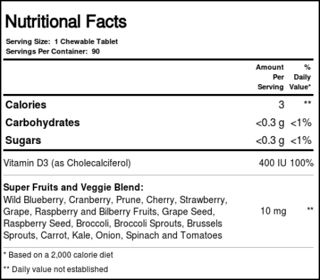 Bluebonnet Nutrition, Rainforest Animalz® Vitamina D3 400 UI, Frutas Silvestres - 90 Pastilhas Mastigáveis - Image 5