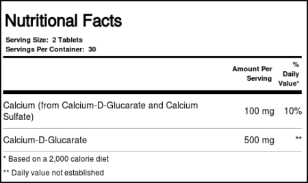 Natrol, D-Glucarato de Cálcio 250 mg - 60 Tabletes - Image 4