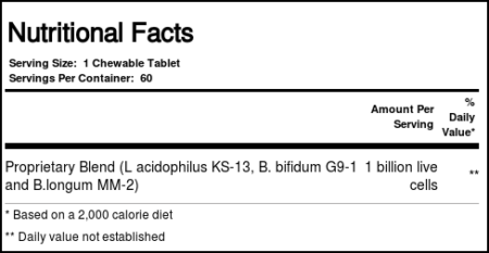 Kyolic, Kyo-Dophilus® Infantil, Baunilha - ​​60 ​Tabletes Mastigáveis - Image 3