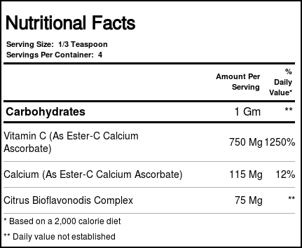 American Health Ester-C® Pó com Bioflavonóides Cítricos - 113.4g (4 oz) - Imunidade e Vitalidade - Imagem 3