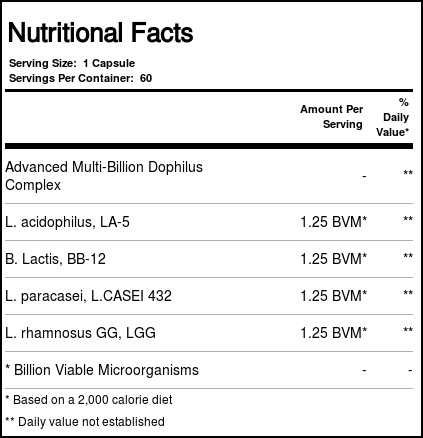 Solgar Probióticos Multi-Billion Dophilus® - 60 Cápsulas Vegetarianas: Saúde Intestinal e Bem-Estar - Imagem 2