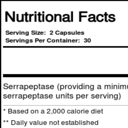 Source Naturals Serrapeptase Vegetariana - 60 Cápsulas Vegetarianas - Imagem 3