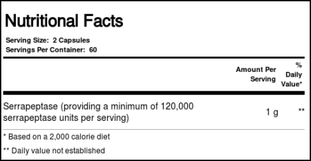 Source Naturals, Serrapeptase - 120 Cápsulas Vegetarianas - Image 2