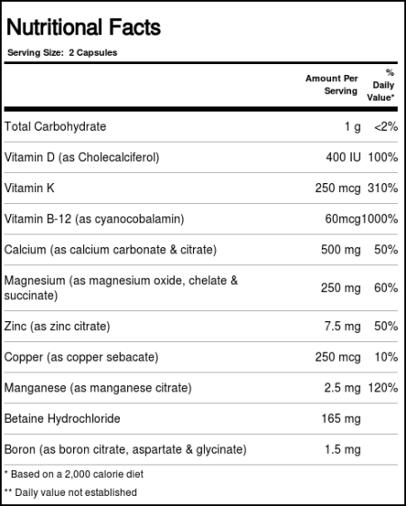 Source Naturals Advanced Triple Boro com Cálcio - 1.5 mg - 120 Cápsulas - Image 2