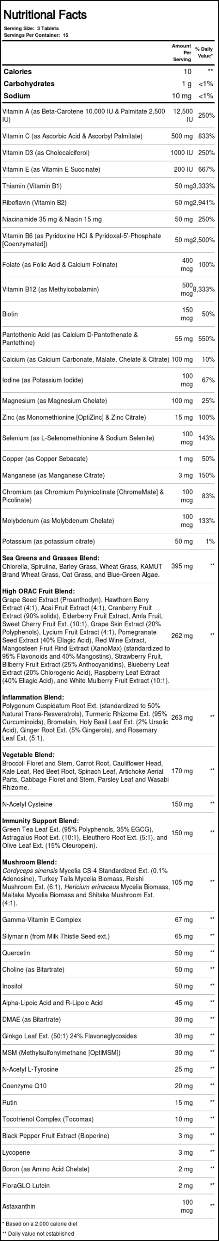 Source Naturals Life Force Multivitamínico Verde 45 Tabletes - Energia e Bem-Estar Completo - Imagem 4