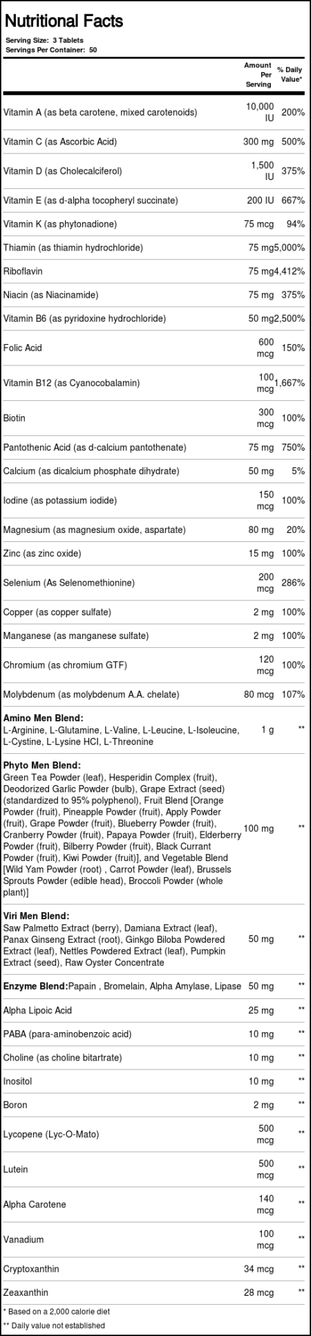 Opti-Men Optimum Nutrition 150 Tabletes - Image 2