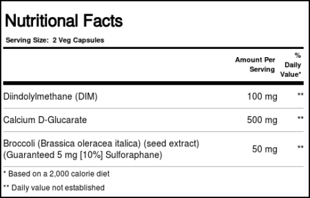 Emerita, Fórmula DIM com Cálcio D-Glucarate - 60 Cápsulas Vegetarianas - Image 2