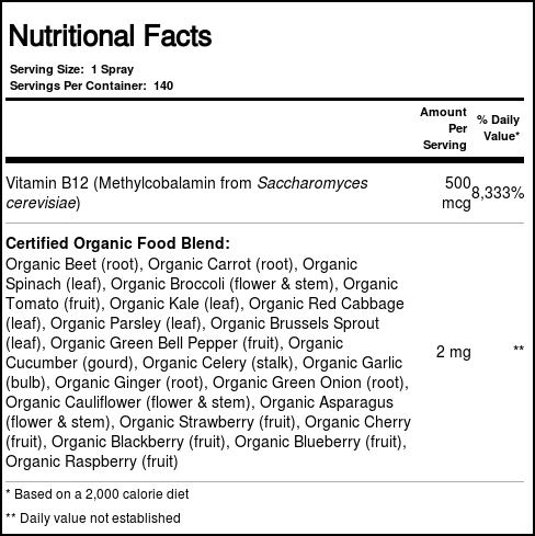 Garden of Life mykind Vitamina B12 500 mcg Spray Orgânico - 58ml | Energia e Vitalidade para Brasileiros - Imagem 5