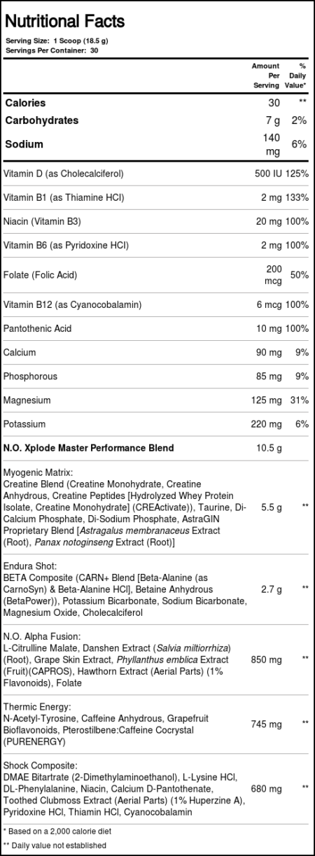 BSN, Pré Treino N.O.-Xplode™, Sabor Uva - 555 g - Image 4