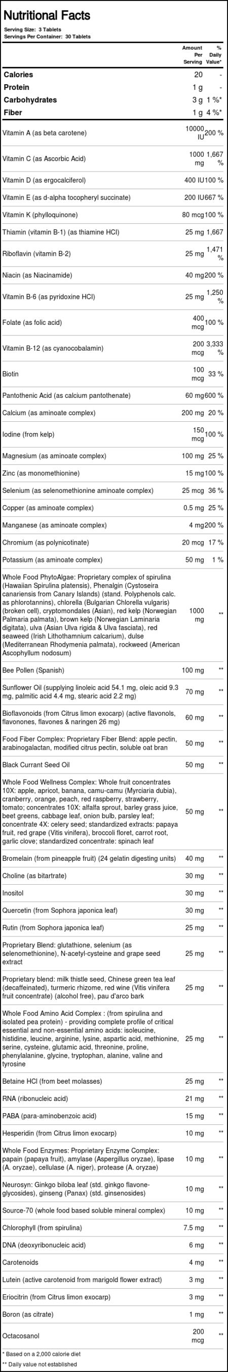 Nature's Plus, Multivitamínico Ultra Source of Life®, Sem Ferro - 90 Tabletes - Image 3