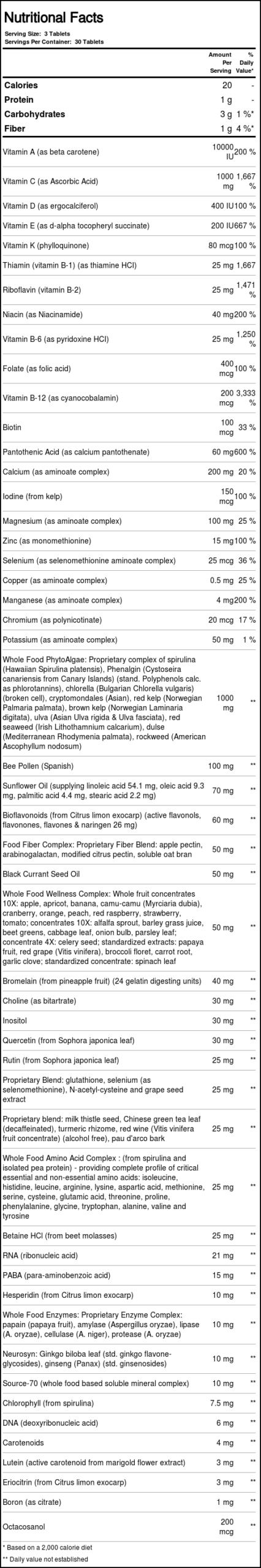 Nature's Plus Ultra Source of Life Sem Ferro - Multivitamínico 90 Tabletes - Imagem 3
