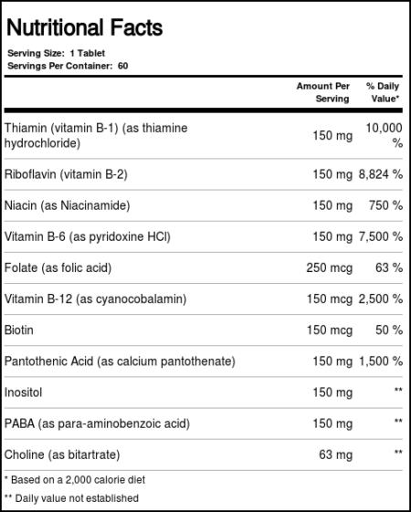 Nature's Plus, Mega B-150 - 60 Tabletes - Image 4