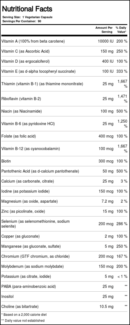 Nature's Plus, Ultra One® - Sem Ferro - 90 Cápsulas Vegetarianas - Image 2