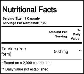 Taurina 500 mg Now Foods 100 Cápsulas: Energia e Bem-Estar - Imagem 4