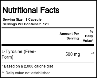 L-Tirosina 500 mg Extra Forte Now Foods - 120 Cápsulas: Foco e Energia Mental no Brasil - Imagem 2