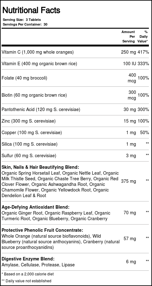 MegaFood Pele, Unhas e Cabelos - 90 Tabletes: Fortalecimento e Beleza Natural - Imagem 3
