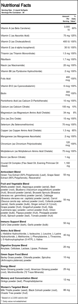 Nature's Secret 73 Nutrientes Femininos - 60 Cápsulas Líquidas para Bem-Estar Hormonal - Imagem 5