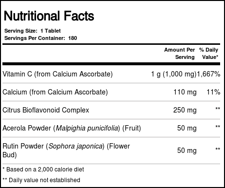 Vitamina C 1000mg Liberação Prolongada Now Foods 180 Tabletes - Imunidade e Saúde Antioxidante - Imagem 4