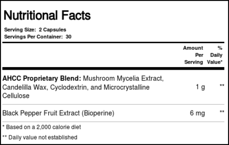 Source Naturals AHCC 500 mg com Bioperine 60 Cápsulas - Image 4