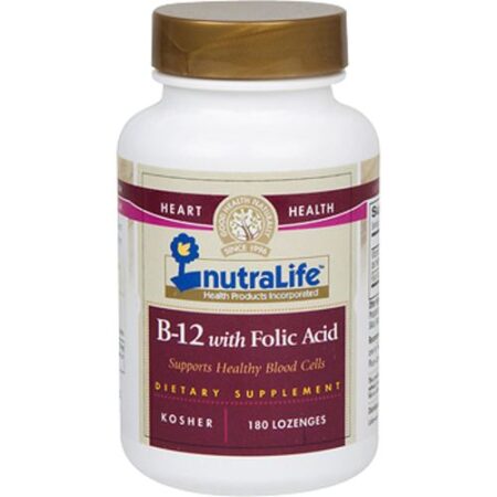 NutraLife, B-12 com Ácido Fólico - 180 Pastilhas