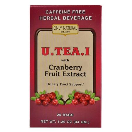 Only Natural U.Chá.I com Extrato de Cranberry - 20 Saquinhos de Chá