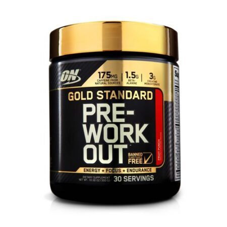 Pré-Treino Gold Standard Optimum Nutrition Fruit Punch 30 porções