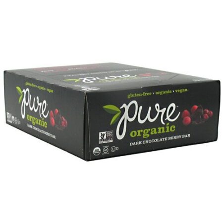 Pure Bar Pure Orgânico, Berry de chocolate escuro - 12 - 1.23 oz Barras