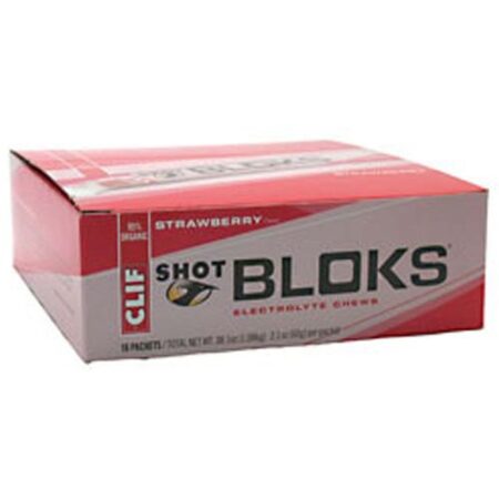 Clif Bar, Shot Bloks™, Sabor Morango - 18 Pacotes