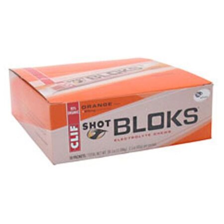 Clif Bar, Shot Bloks® Mastigações de Energia - Sabor Laranja -18 Pacotes