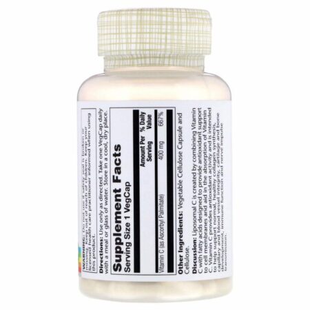 Solaray Vitamina C Lipossomal 500 mg - 100 Cápsulas Vegetarianas - Imunidade e Antioxidação - Imagem 2