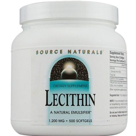 Source Naturals Lecithin 1200 mg - 500 Cápsulas em Gel