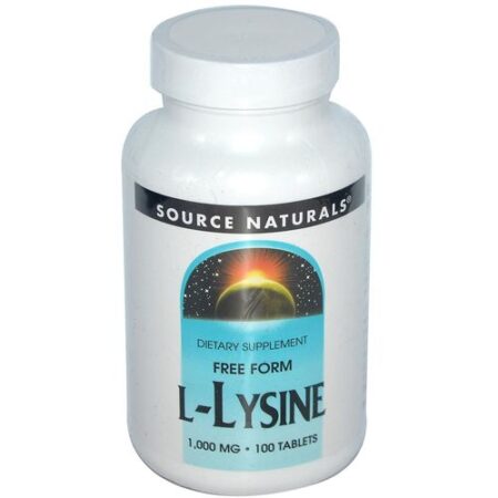 L-Lysine 1,000 mg Source Naturals 100 Tabletes