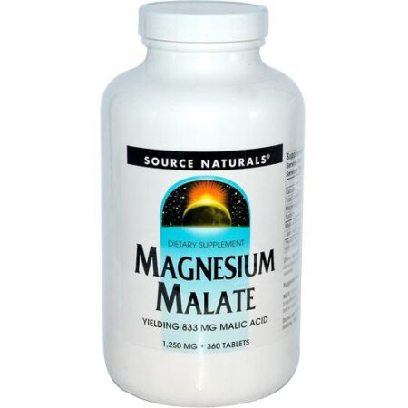 Source Naturals Magnésio Malate - 1,250 mg - 360 Tabletes