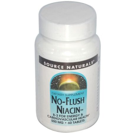 Source Naturals, No-Flush Niacina -500 mg - 60 comprimidos