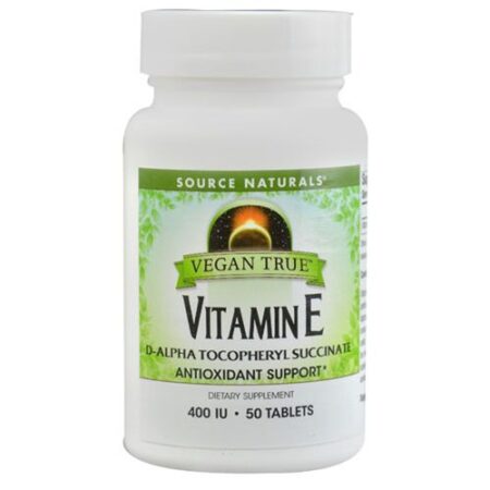 Source Naturals, Vitamina E Vegan True™ - 50 Tabletes