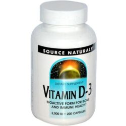 Source Naturals Vitamina D-3 2.000 UI - 200 Cápsulas: Essencial para Imunidade e Ossos Fortes no Brasil