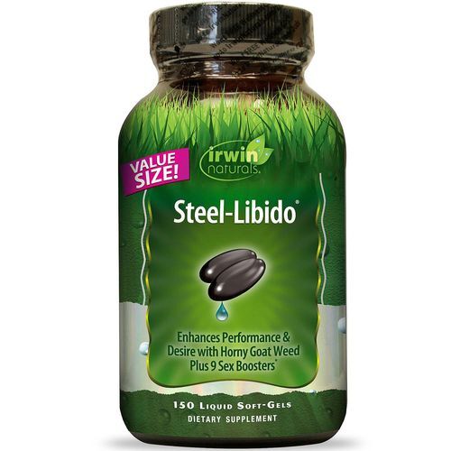 Irwin Naturals Steel-Libido 150 Cápsulas Gel: Energia e Vitalidade Máxima