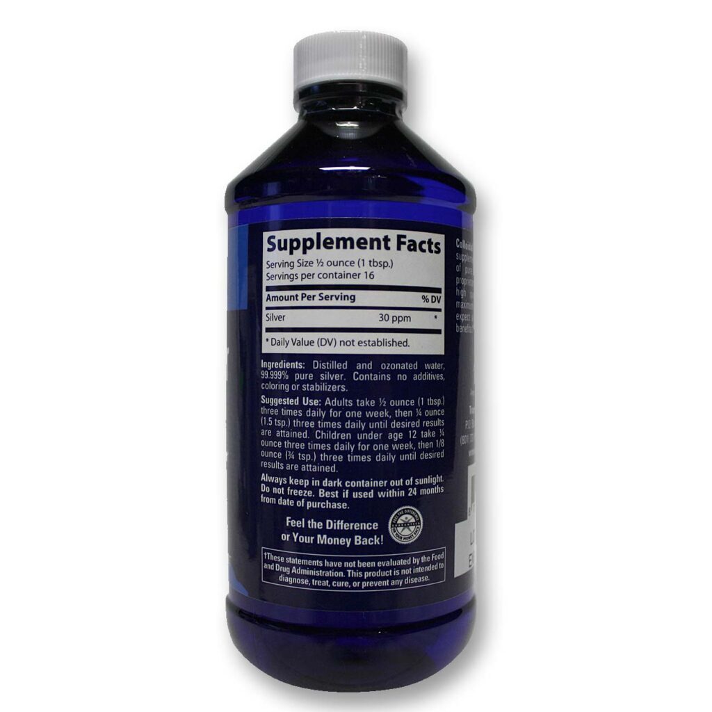 Trace Minerals Research Prata Coloidal 30 ppm 237 ml - Suporte Imunológico e Bem-Estar - Imagem 2