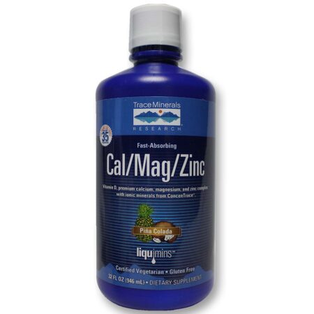 Trace Minerals Research Líquido Cal / Mag / Zinco Pina Colada 32 fl oz