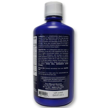 Trace Minerals Research Líquido Cal / Mag / Zinco Pina Colada 32 fl oz - Image 3